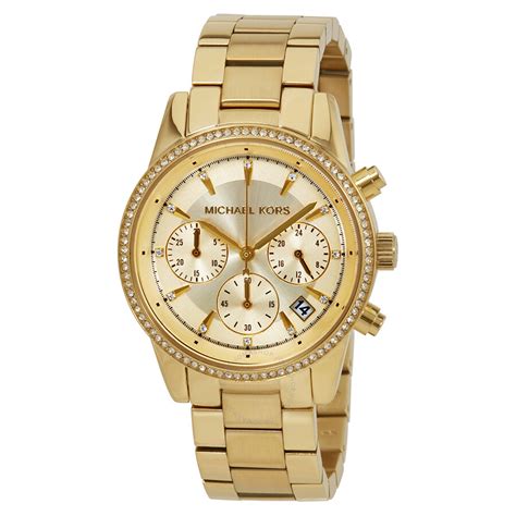 gold women's watch michael kors|michael kors watches ladies gold.